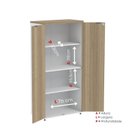 Ver imagem 6 de Armário Alto para Escritório 2 Portas com Chave 159,6cm P25 Pandin Branco/Noce Marromle