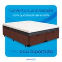 Ver imagem 5 de Cama Box Baú Queen Size Bipartida Serenelife - Suede Marrom