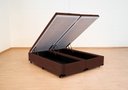 Ver imagem 4 de Cama Box Baú Queen Size Bipartida Serenelife - Suede Marrom