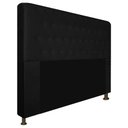 Ver imagem 1 de Cabeceira Brenda para Cama Box Casal 140cm com Capitonê Suede - Ecotec Decor:Preto