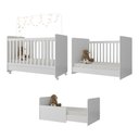 Ver imagem 4 de Quarto Completo com Poltrona de Amamentação e Puff Pimpolho Multimóveis Mp4079 Branco/cinza