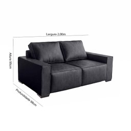 Sofá Istambul 3 Lugares 2,00mt (courano - de Casa Décor e Estofados. - 2