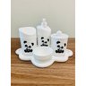 Kit Higiene Pandinha Baby - Branco C/bandeja Nuvem Branca - 1