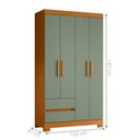 Ver imagem 2 de Guarda Roupa Solteiro 4 Portas 2 Gavetas