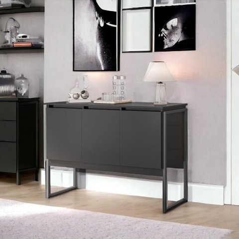 Buffet Compacto 3 Portas Verona Preto Onix