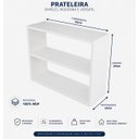 Ver imagem 2 de Armário Nicho Suspenso Multiuso em Mdf Branco 50x50x25cm (cxaxp)