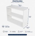 Ver imagem 2 de Armário Nicho Suspenso Multiuso em Mdf Branco 50x50x25cm (cxaxp)