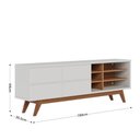 Ver imagem 4 de Rack para TV até 75 Polegadas com 2 Portas e Adega Retrô Multimóveis Crcol-RCK023 Off White/
