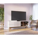 Ver imagem 1 de Rack para TV até 75 Polegadas com 2 Portas e Adega Retrô Multimóveis Crcol-RCK023 Off White/