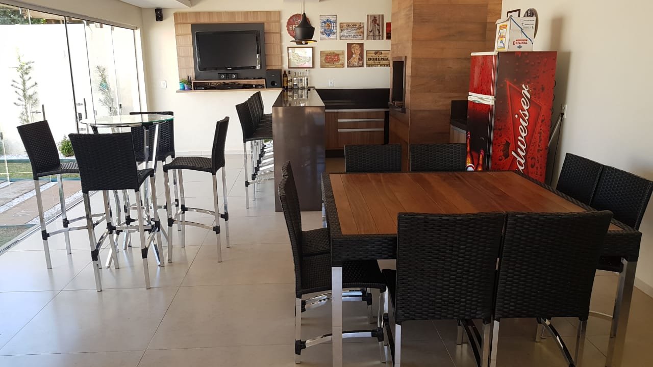 Conjunto de 8 Cadeiras e Mesa de Jantar Cannes em Alumínio para Cozinha, Edícula, Área - Argila - 4
