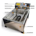 Ver imagem 6 de Fritadeira Elétrica Óleo 7lt + Escorredor + Coador - Inmetro:60hz/inox/110v