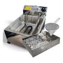 Ver imagem 2 de Fritadeira Elétrica Óleo 7lt + Escorredor + Coador - Inmetro:60hz/inox/110v