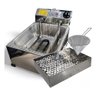Fritadeira Elétrica Óleo 7lt + Escorredor + Coador - Inmetro:60hz/inox/110v - 2