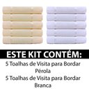 Ver imagem 2 de Jogo de Toalha de Visita 10 Peças para Bordar Ponto Cruz 30cmx45cm - Bella - Dohler - Emcompre