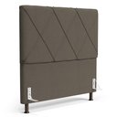 Ver imagem 1 de Cabeceira Cama Box Casal Mel 140cm com Frame Linho Marrom - Abmaza