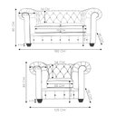 Ver imagem 3 de Conjunto de Sofá Chesterfield Couro Conhaque Brilho