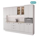 Ver imagem 2 de Cozinha Completa com Balcão Milla Alice Urban 15 Portas 3 Gavetas MDF Branco Móveis Carraro