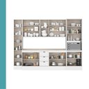 Ver imagem 4 de Cozinha Completa com Balcão Milla Alice Urban 15 Portas 3 Gavetas MDF Branco Móveis Carraro