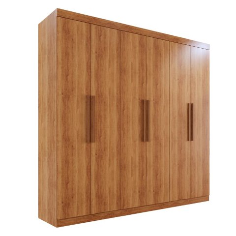Guarda-roupa Solteiro 6 Portas 3 Gavetas Espanha - Mais Móveis Cinamomo
