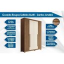 Ver imagem 7 de Guarda Roupa +cômoda 2 Peças Qc327 Jatoba/areia - Santos Andirá