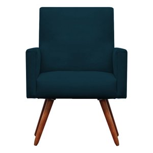 Poltrona Decorativa Nina Suede Azul Royal - Dominic Decor