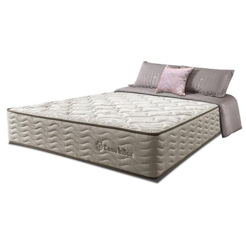 Colchão Casal CAMA INBOX Molas Ensacadas Euro 138x188x32 Cama inBox Ocean Bege