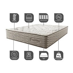 Colchão Casal CAMA INBOX Molas Ensacadas Euro 138x188x32 Cama inBox Ocean Bege - 3