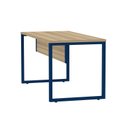 Ver imagem 7 de Escrivaninha Mesa Escritório X 150cm Industrial Noce Naturalle e Azul Delrei Marrom/Marromle