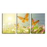Quadro Decorativo 68x126 quatro borboletas nas flores - 1