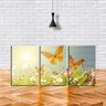 Quadro Decorativo 68x126 quatro borboletas nas flores - 2