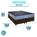 Ver imagem 3 de Colchão Queen Molas Ensacadas + Box Marrom - Petrus Paropas