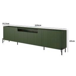 Rack para Sala 4 Portas Brisadas MDF L220 X A65cm - 2