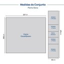 Ver imagem 5 de Guarda Roupa Planejado 6 Portas 2 Mesas de Cabeceira Samambaia CabeCasa MadeiraOriginals Offwhite