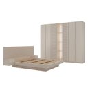 Ver imagem 3 de Guarda Roupa Planejado 6 Portas 2 Mesas de Cabeceira Samambaia CabeCasa MadeiraOriginals Offwhite