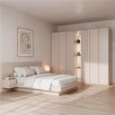 Ver imagem 1 de Guarda Roupa Planejado 6 Portas 2 Mesas de Cabeceira Samambaia CabeCasa MadeiraOriginals Offwhite
