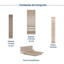 Ver imagem 6 de Guarda Roupa Planejado 6 Portas 2 Mesas de Cabeceira Samambaia CabeCasa MadeiraOriginals Offwhite