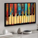 Ver imagem 1 de Quadro Decorativo Teclas Piano Abstrato - 50x70cm:moldura Preta