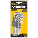 Ver imagem 2 de Jogo De Chaves Pentalobular Ts10 A Ts50 Com 9 Peças Vonder