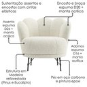 Ver imagem 5 de Poltrona Decorativa Organica Flora Pes Ferro Boucle Tce 1010 Moll