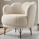 Ver imagem 2 de Poltrona Decorativa Organica Flora Pes Ferro Boucle Tce 1010 Moll