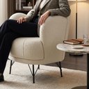 Ver mais imagens de Poltrona Decorativa Organica Flora Pes Ferro Boucle Tce 1010 Moll