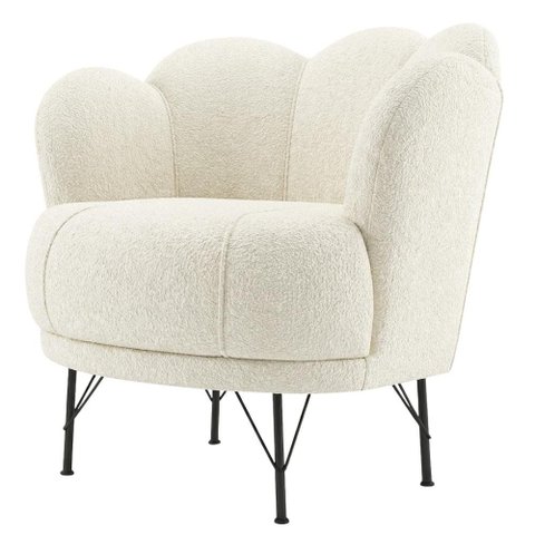 Poltrona Decorativa Organica Flora Pes Ferro Boucle Tce 1010 Moll