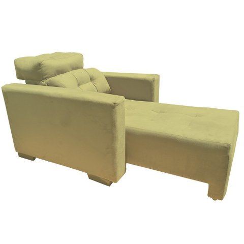 Sofá Poltrona 1 lugar Retrátil e Reclinável Veneza Amarelo- Beatriz Decor
