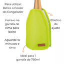 Ver imagem 2 de Cooler Térmico para Garrafa de Espumante Champagne Bolsa Gel Cor:verde Neon