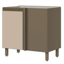 Ver imagem 1 de Balcão Canto Reto 01 Porta Connect Duna/cristal - Henn