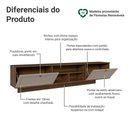 Ver imagem 4 de Rack Suspenso para Tv até 80 Polegadas 218 Cm 2 Portas Rustic/crema Vik Madesa