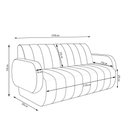 Ver imagem 4 de Sofá Decorativo Living Sala de Estar Bornéu 168cm Pés de Madeira Pu/linho Caramelo/off White G33 - G
