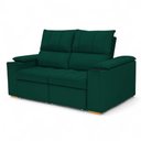 Ver imagem 7 de Sofá Retrátil Reclinável Boni 2 Lugares 190cm Verde Veludo Loja Sheep