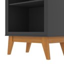 Ver imagem 5 de Estante Livreiro 4 Prateleiras com Pés em Mdf Versales - Preto e Cedro