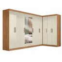 Ver imagem 2 de Guarda-roupa Casal Modulado Paris 11 Portas 4 Gavetas com Espelho Cinamomo/off White - Maxel